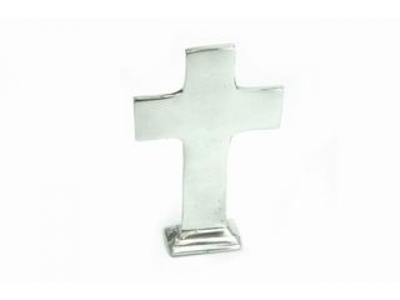 CRUZ LISA BASE CON ESCALONES CH CRUCES EN PEWTER